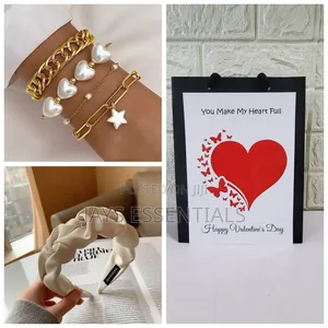 Soft Glow Valentines Gift Set- Set of Bracelets, Headband, Card,Box