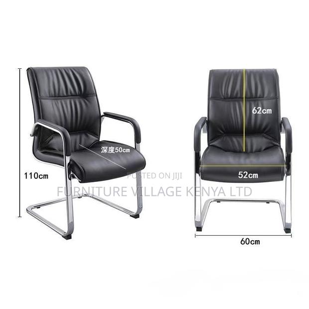 Office Chair; Executive Leather Visitor Office Seat - thumbnail 2