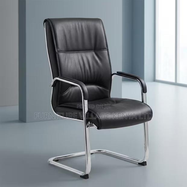 Office Chair; Executive Leather Visitor Office Seat - thumbnail 4