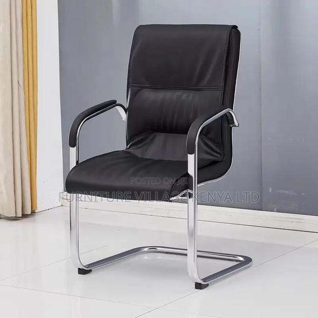 Office Chair; Executive Leather Visitor Office Seat - thumbnail 8