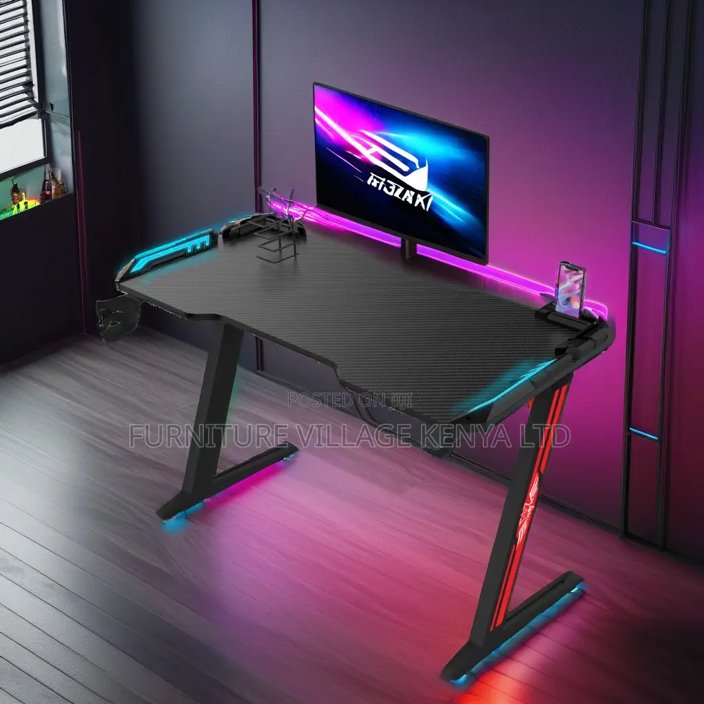 Office Desk; 120cm Home Office Gaming Table Without Lighting