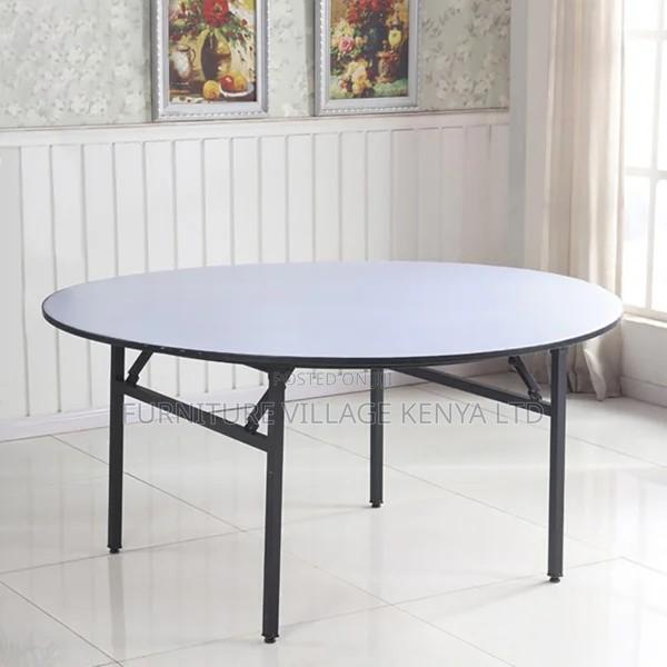 Office Table: Folding Round Plastic Banquet Table - thumbnail 2