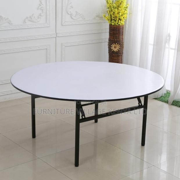 Office Table: Folding Round Plastic Banquet Table - thumbnail 5