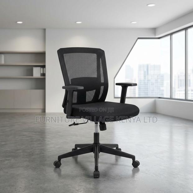 Office Chair; Mid-back Orthopedic Office Seat - thumbnail 4