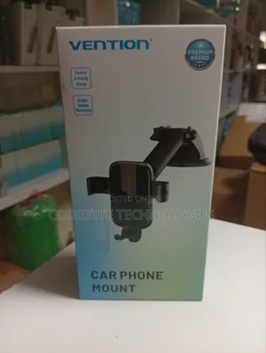Vention Auto-Clamping Car Phone Mount With Suction Cup Square-Kcob0