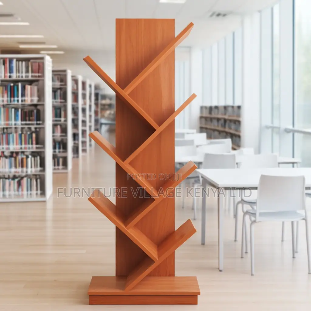 Office Bookshelf; 10-tier Standing Wooden Display Office Bookshelf