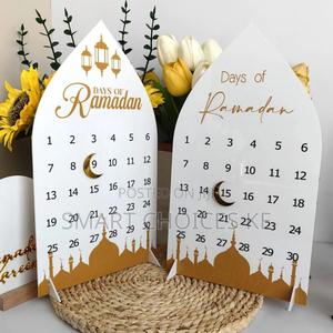 Days Of Ramadhan Count+Eid Mubarak Acrylic Decor
