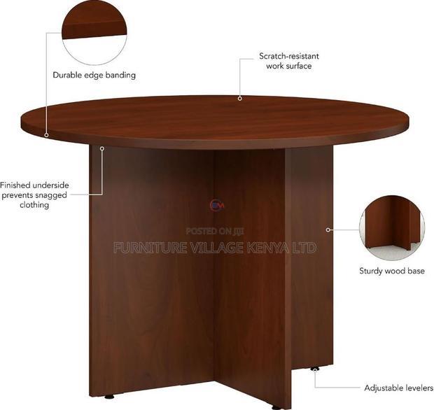 Office Table; 1200mm Round Meeting Table - thumbnail 2