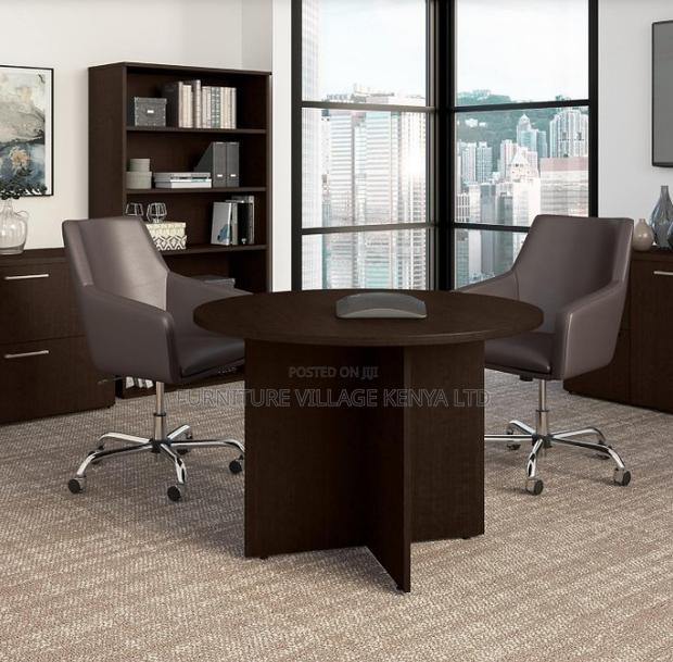 Office Table; 1200mm Round Meeting Table - thumbnail 3