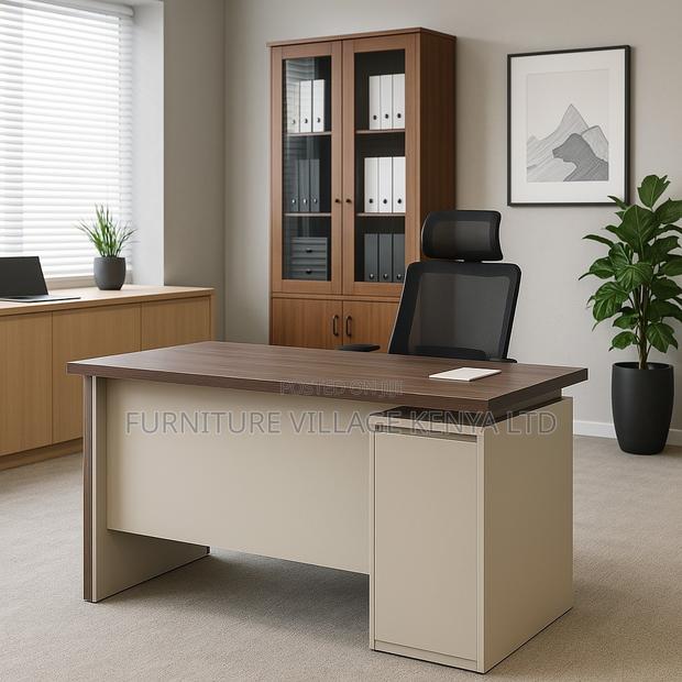 Office Desk; 1400mm Modern Executive Office Desk - thumbnail 7