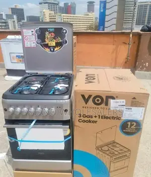 Auto Ignition Von 58 by 58 3+1 Standing Cooker