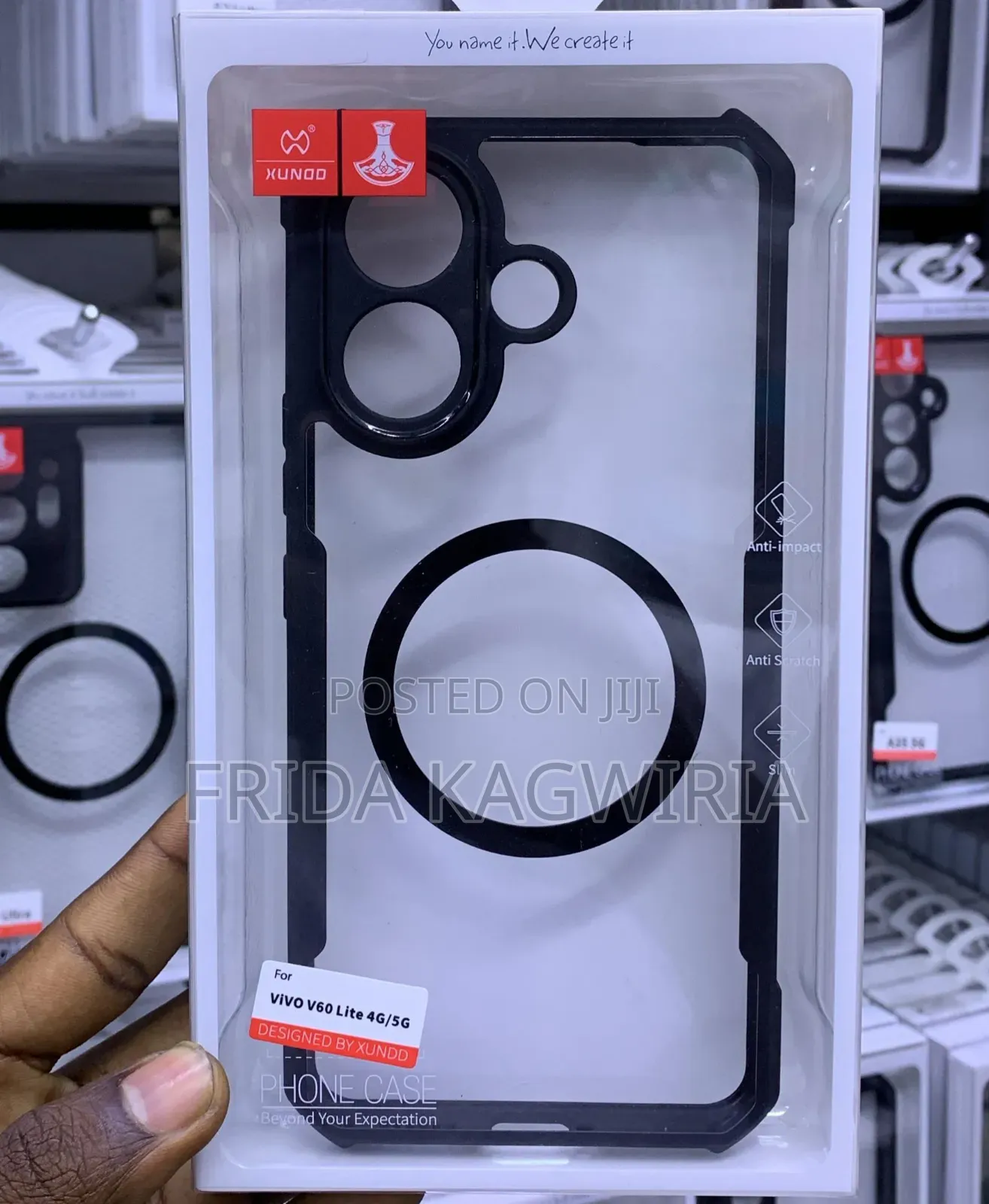 Xundd Shockproof Clear Back Cover For Vivo V60 Lite