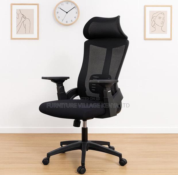 Office Chair; Executive High Back Mesh Office Seat - thumbnail 2