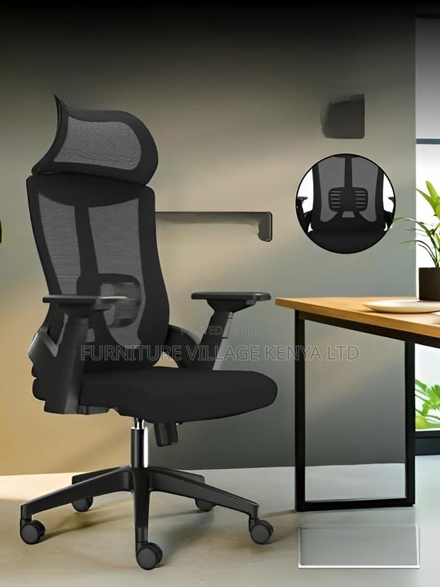 Office Chair; Executive High Back Mesh Office Seat - thumbnail 4