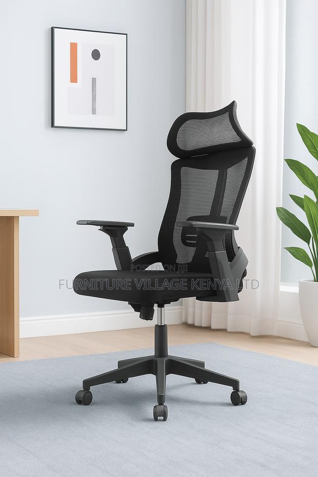 Office Chair; Executive High Back Mesh Office Seat - thumbnail 7