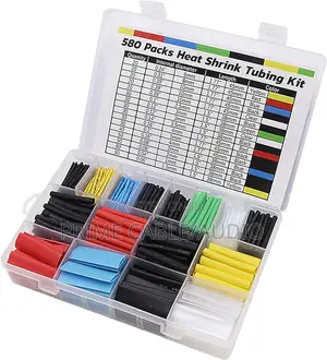 Heat Shrink Tubing Kit 580 Pieces 2:1 Shrink Ratio