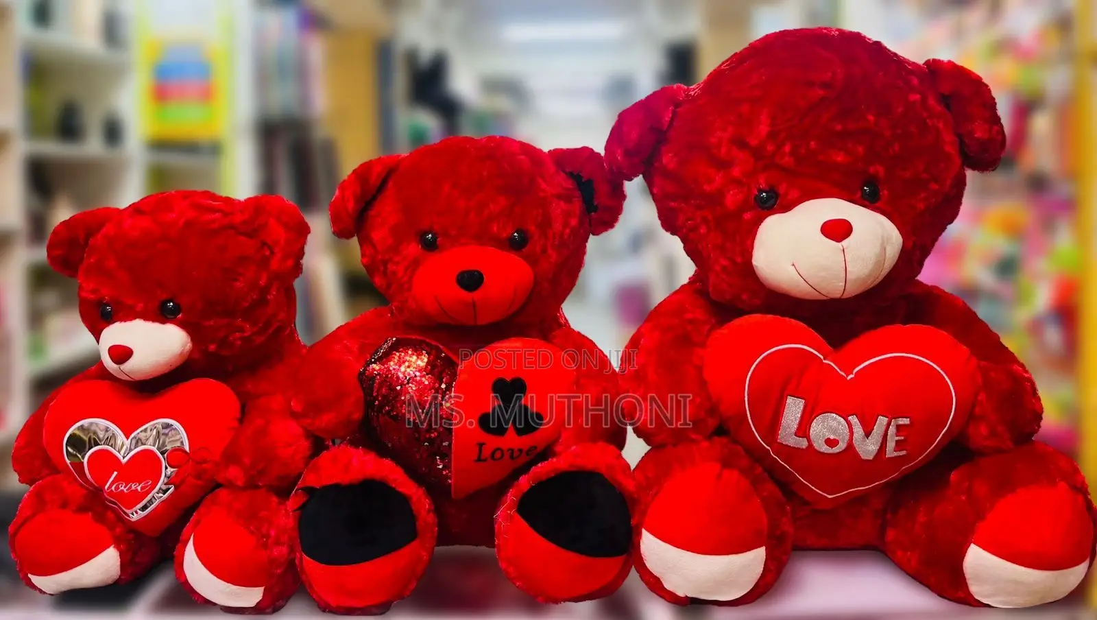  Red I Love You Teddy Bear (60/70/80)