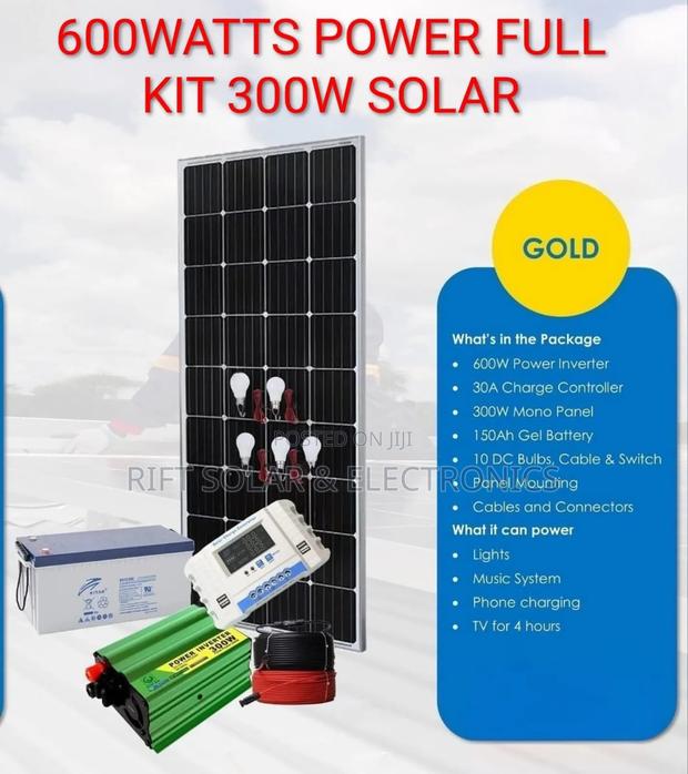 600w Power System - 300w Solar Panel - 150ah Battery - 30a Controller - main view