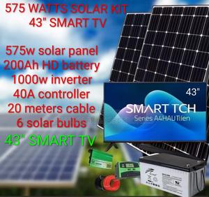 575 Watts Solar Panel - 200ah Battery - 43" Smart Led Tv Package - main view