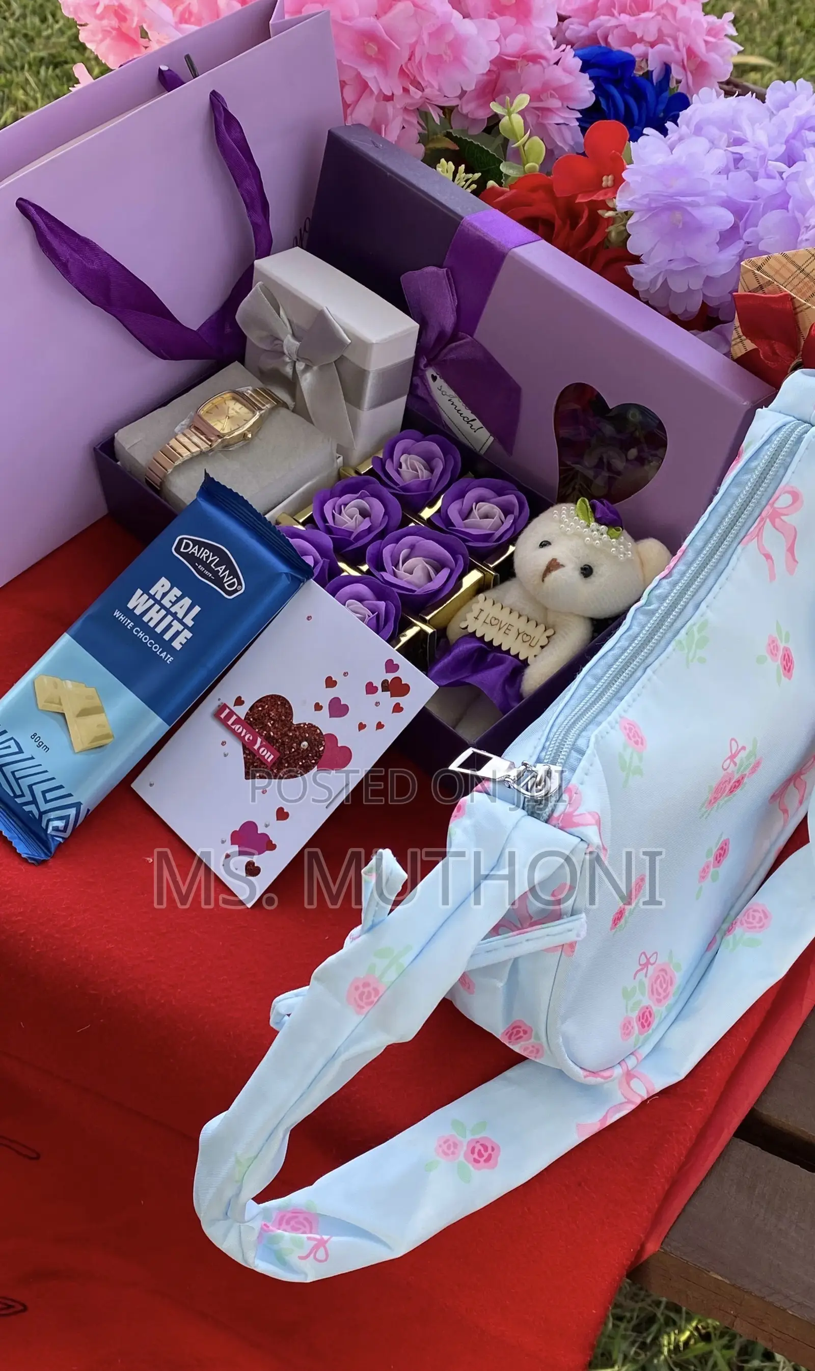 Watch / Summer Bag Etc. Birthday Ladies Gift Set
