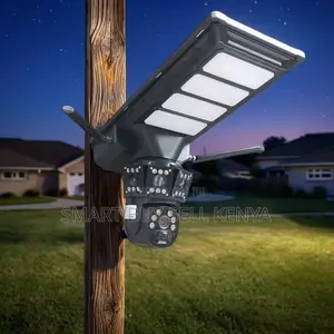 Durable 4g PTZ Rotating Dual Lens Solar Camera Solar Street Light