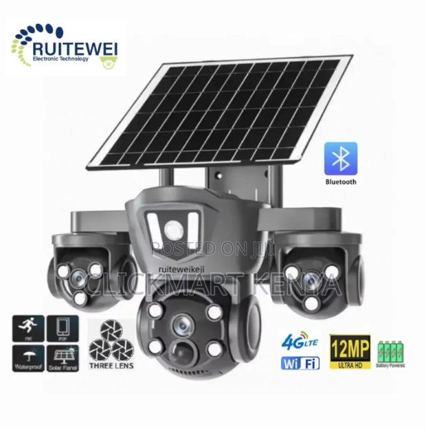 Solar CCTV Camera 3 Lens Wifi Triple Lens Solar CCTV Camera - thumbnail 2