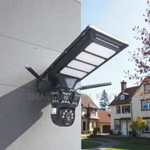 Secure 4g PTZ Rotating Dual Lens Solar Camera Solar Street Light