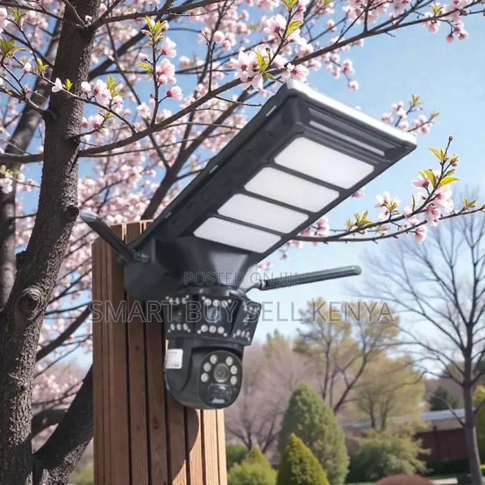 Smart Home Security 4g PTZ Dual Lens Solar Camera Solar Street Light