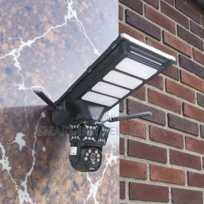 Energy Saving 4g PTZ Rotating Dual Lens Camera Solar Street Light