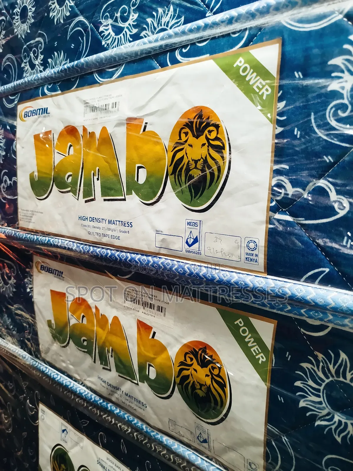 Grade 6 Bobmil 4x6x8 High Density Quilted Mattresses + Free Delivery.