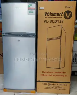 Silver Volsmart 172litres Double Door Refrigerator