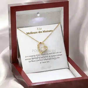 Stainless Steel Chain Heart Pendant, Gold Coated, Silver, Hypoallergic
