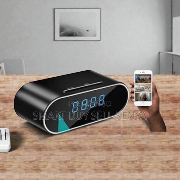 Weather-Resistant Mini Table Clock Wifi Spy Hidden Camera - main view