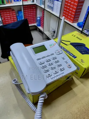 Sq Dual Sim Card Rechargeable GSM Desktop Phone With M-Pesa Fm Radio