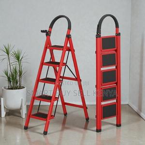 Home Use Folding Space Efficient 5 Step Ladder Stepladder - thumbnail 2