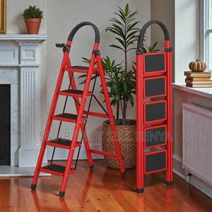 Lightweight Foldable Aluminum Nonslip Surface 5 Step Ladder Stepladder - thumbnail 2