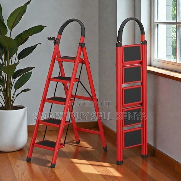 Portable Aluminum Upto 150 KGS Support 5 Step Ladder Stepladder