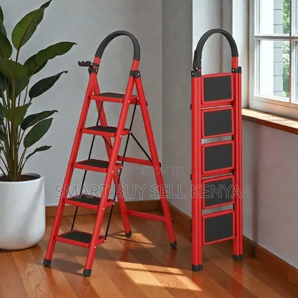 Portable Aluminum Upto 150 KGS Support 5 Step Ladder Stepladder