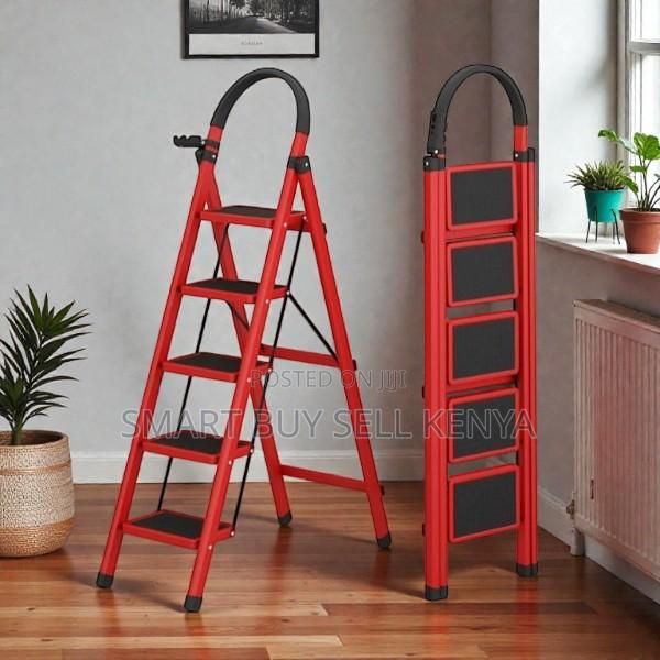 Foldable Portable Compact Design Home Use 5 Step Ladder Stepladder - main view
