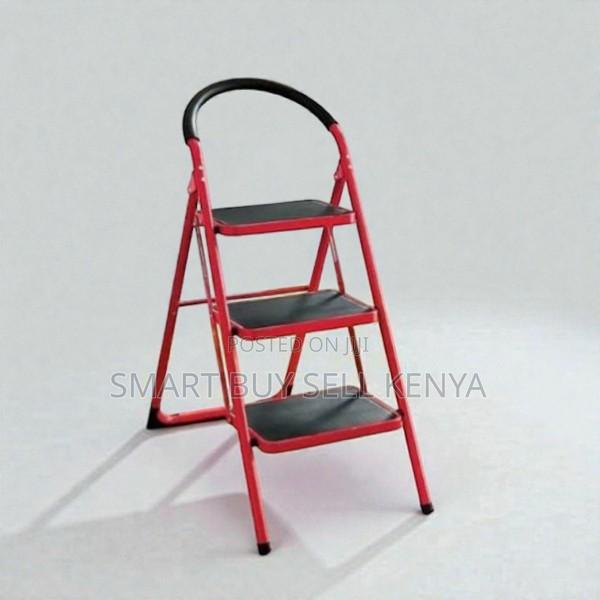 Safe and Sturdy Structure Aluminum 3 Step Ladder Stepladder - main view
