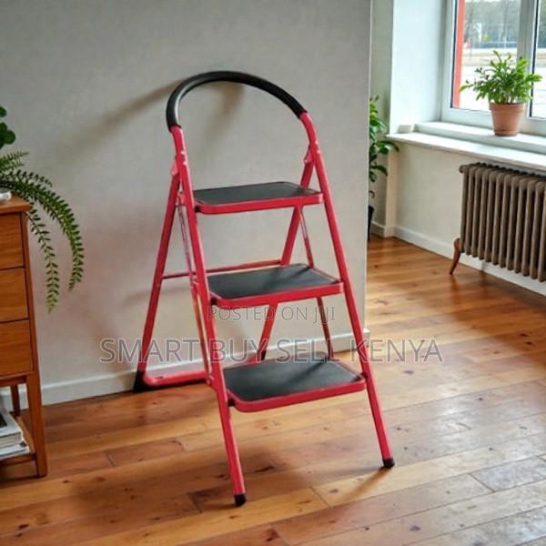 Non-Slip Aluminum Stable Performance 3 Step Ladder Stepladder - main view