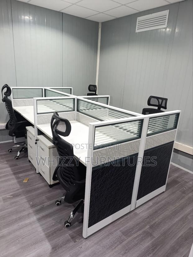 4 Seater Office Workstations With Drawers