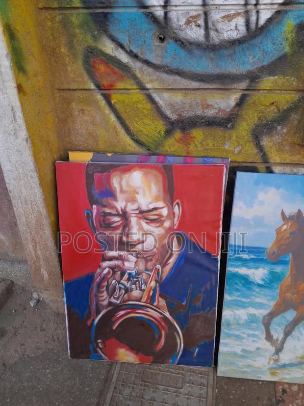 Potrait of Man Blowing Trumpet