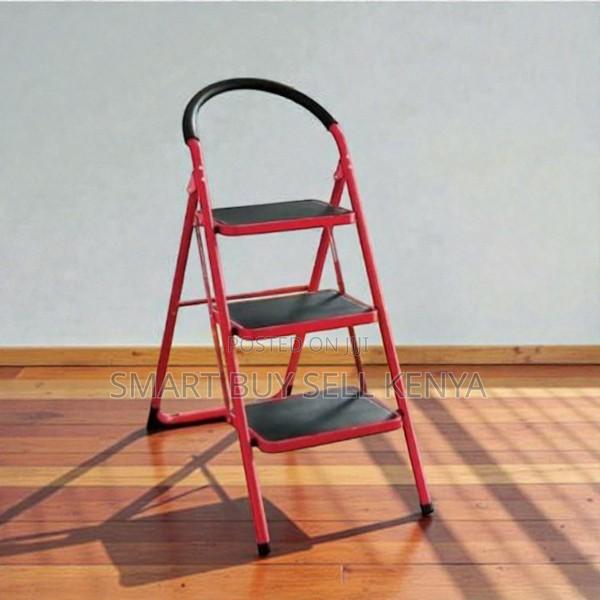 Foldable Aluminum Light Weight Non-Slip Household 3 Step Ladder