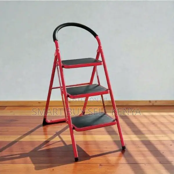 Foldable Aluminum Light Weight Non-Slip Household 3 Step Ladder