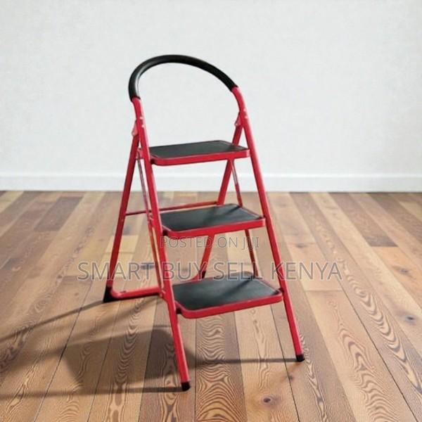 Foldable Aluminum Upto 150 KGS Support 3 Step Ladder Stepladder - main view