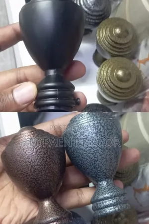Classic Flower End Designs For Powder Coated Curtain Rods