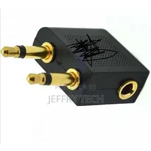 Airplane Airline Headphone Adapter for Audio Jack 2 Plug Air Plane Co