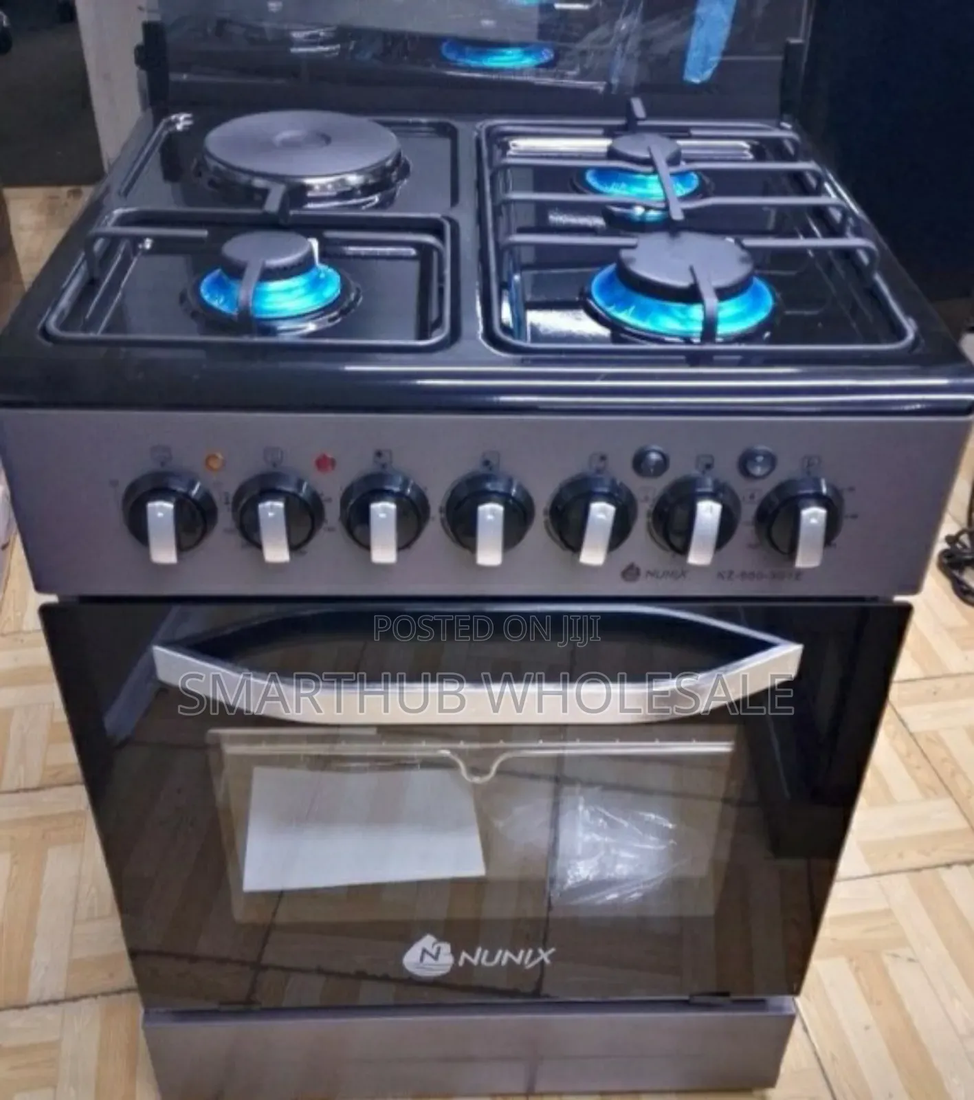 60×60 Nunix Standing Cooker 3gas Plus 1 Hot Plate