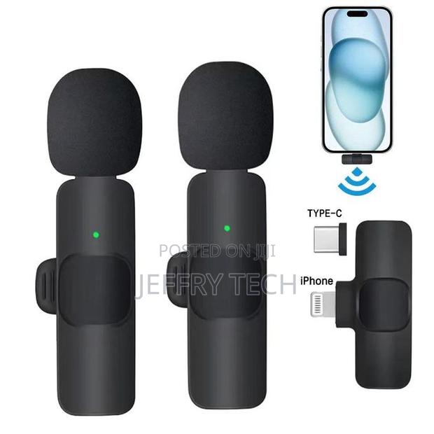 3-in-1 Dual Wireless Microphone Lavalier Lapel Mic Type C, iPhone And - main view